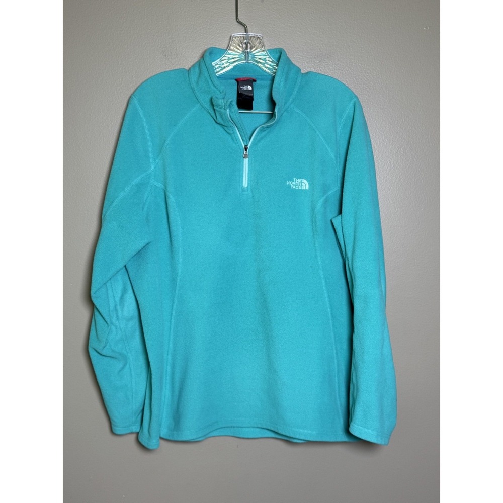 The North Face Quarter Zip Fleece Teal Pullover Women's Large